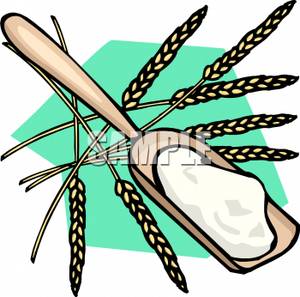 300x297 Royalty Free Clipart Image Flour And Wheat