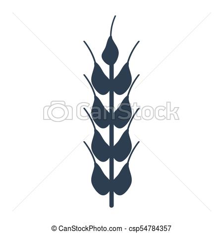 450x470 Wheat Icon On White Background. Vector Illustration Clipart Vector
