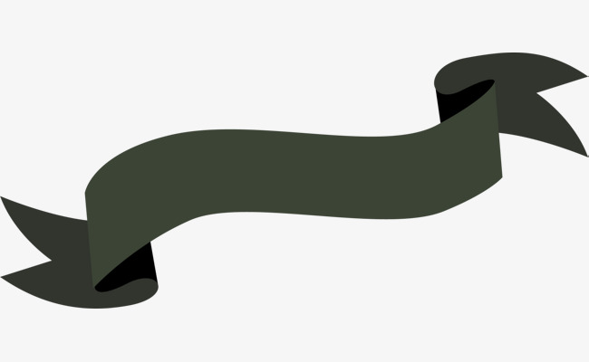 650x400 Simple Green Ribbon, Simple Ribbon, Green Scroll, Watercolor Png