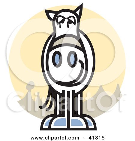 450x470 Klipart Ilustrace White Horse Kruh Od