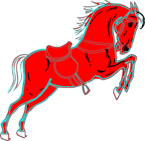 300x291 Red Horse White Clip Art