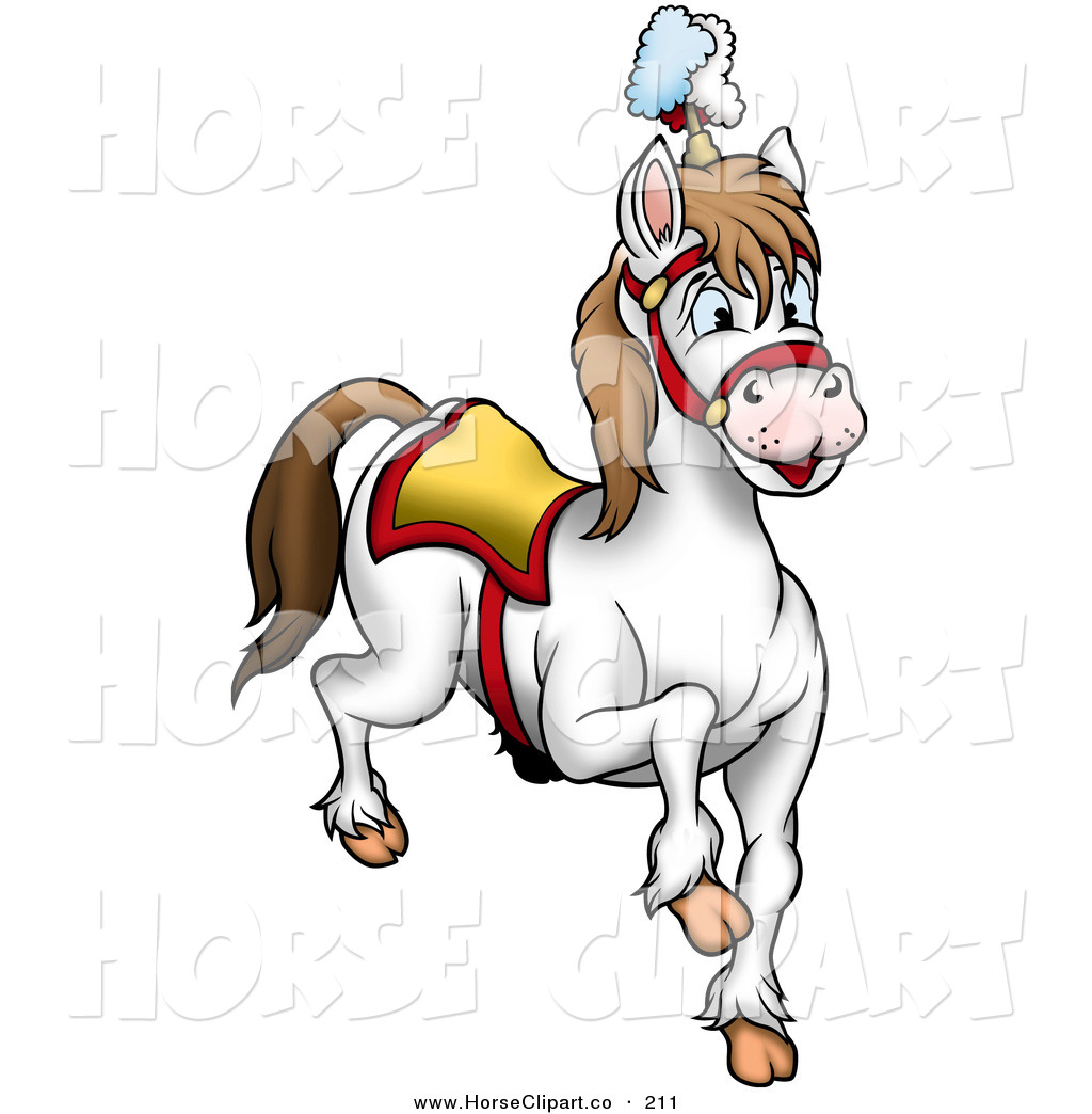 1024x1044 Clip Art Of A White Circus Horse Prancing To The Right By Dero