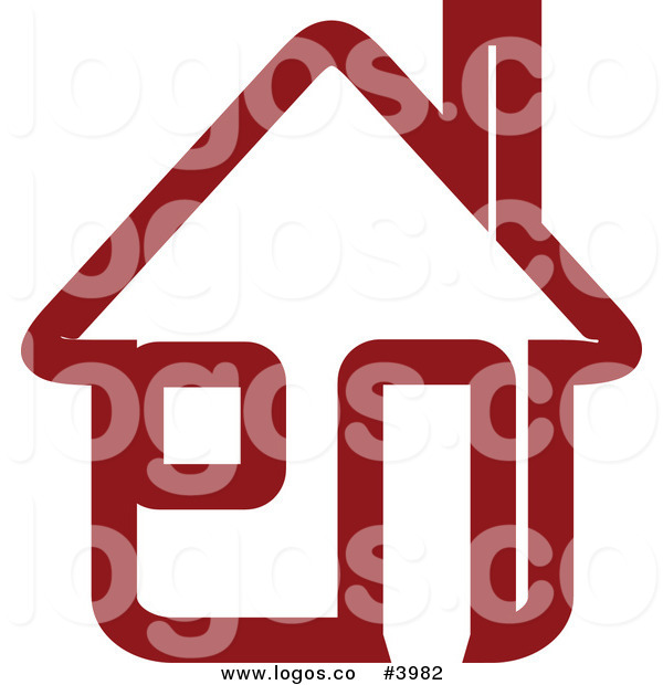 600x620 Royalty Free Red And White House Logo By Vector Tradition Sm
