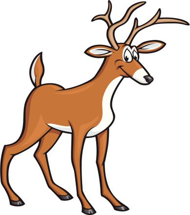 389x441 New Cartoon Deer Clipart White