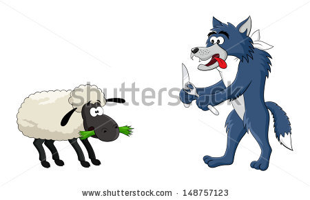 450x290 Wolf Eat Sheep Cartoon Clipart
