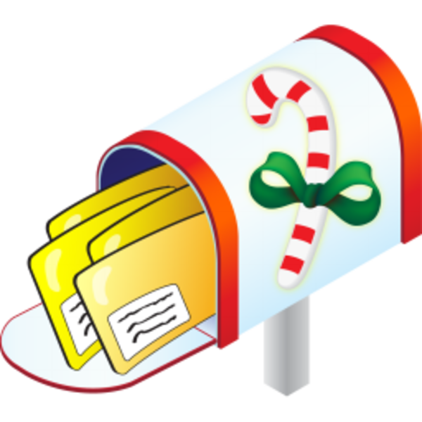 600x600 Santa Clipart Mail