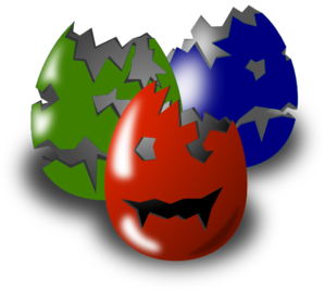 299x267 Wicked Easter Eggs Clip Art