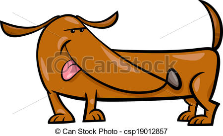 450x274 Cute Dog 02. Cartoon Illustration Of Funny Dachshund Dog Clipart