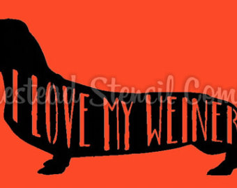 340x270 Weiner Dog Stencil Etsy