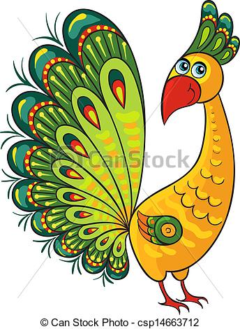 344x470 Peacock. Cartoon Wild Animal. Cartoon African Wild Animal