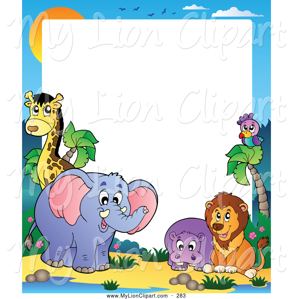 1024x1044 Free Clip Art Borders Animals Clipart Of A Border Wild By Tree