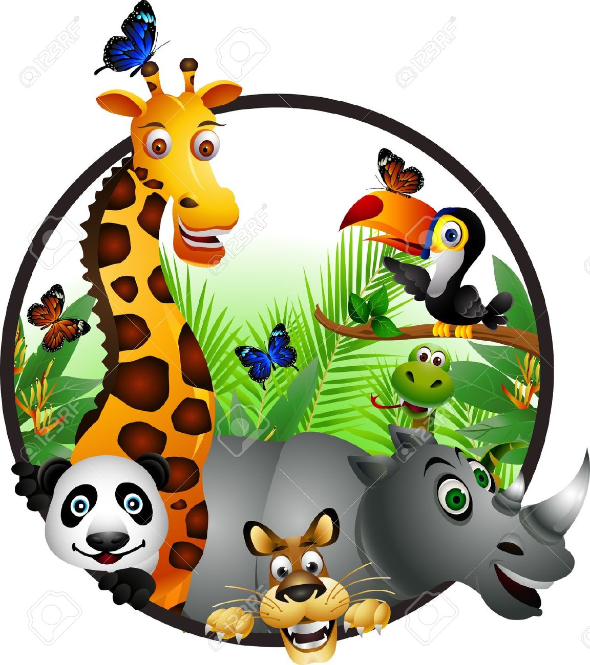 1152x1300 Wildlife Clipart Cartoon