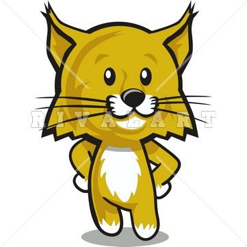 361x361 Clipart Image Of A Wildcat Cub Graphic Wildcat Clipart