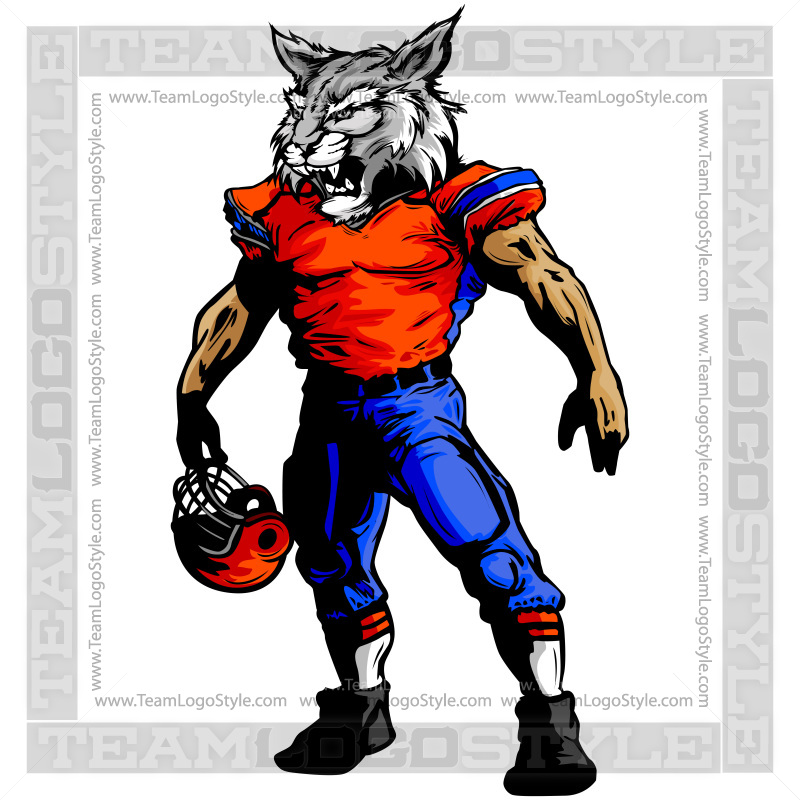 800x800 Football Wildcat Mascot