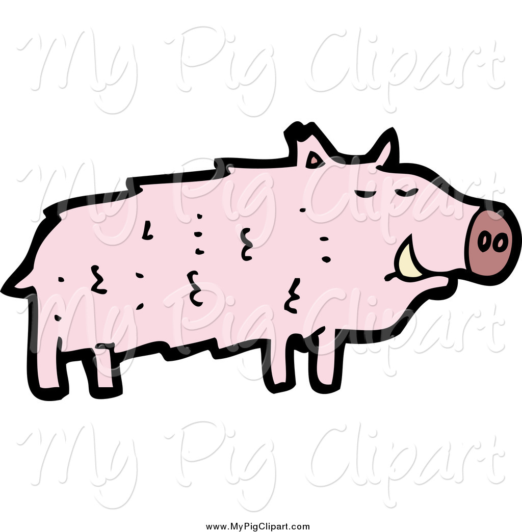1024x1044 Swine Clipart Of A Pink Boar Pig By Lineartestpilot