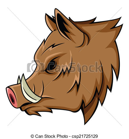 437x470 Wild Boar Vector Illustration