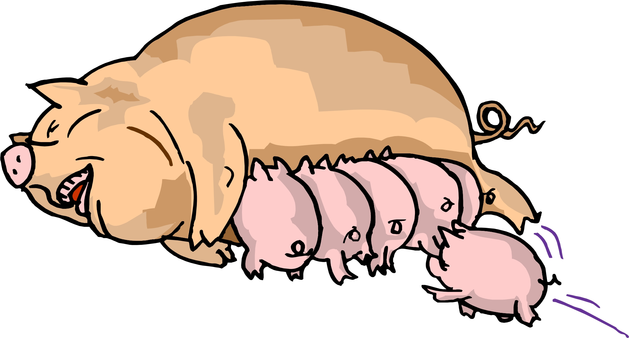 2080x1117 Mean Pig Cliparts