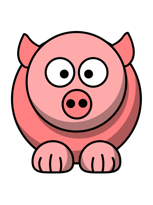 596x800 Pig Clipart Red