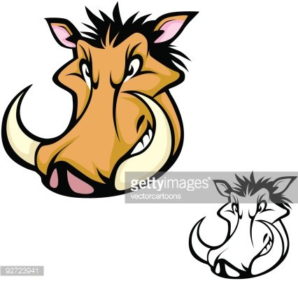 426x402 Wild Warthog Premium Clipart