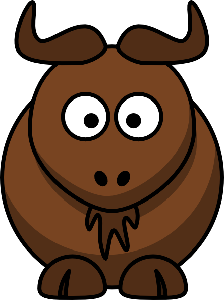 444x594 Cartoon Gnu Clip Art Free Vector 4vector