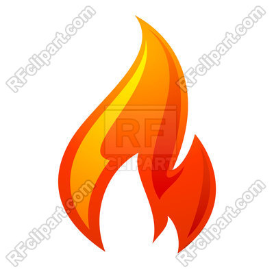 400x400 Fire Flame Icon On A White Background Royalty Free Vector Clip Art