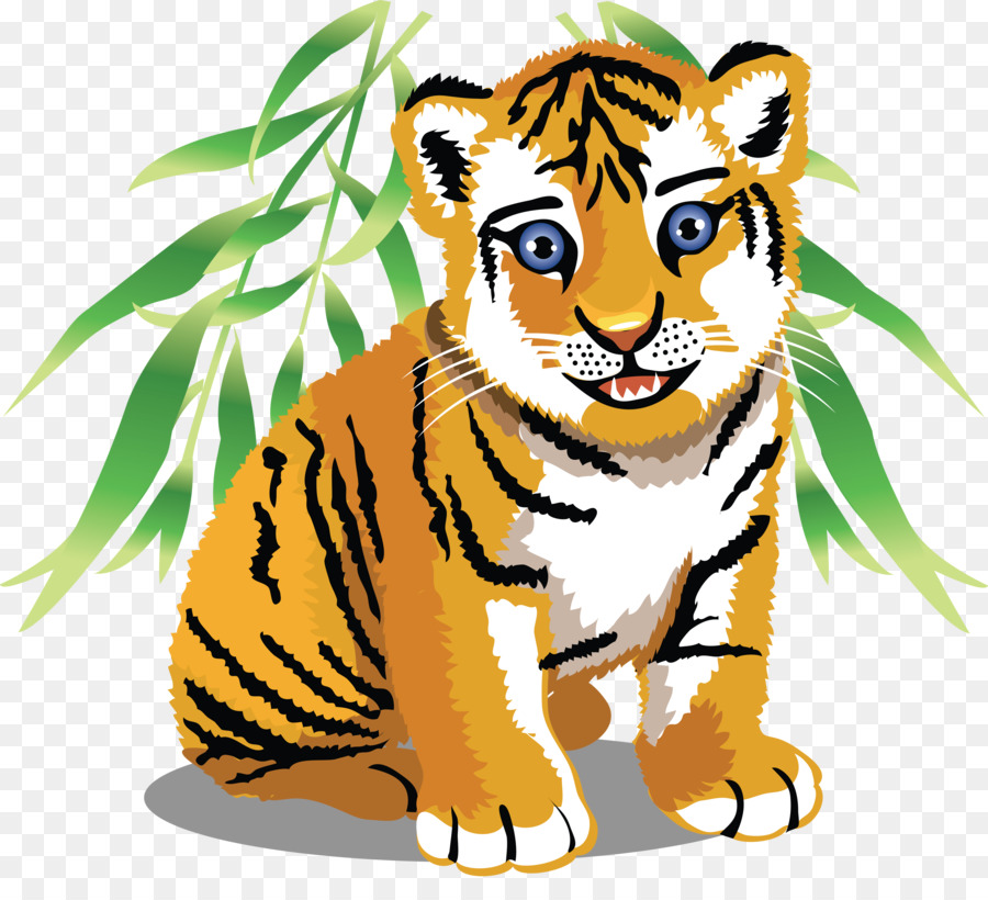 900x820 Tiger Baby Jungle Animals Cartoon Clip Art
