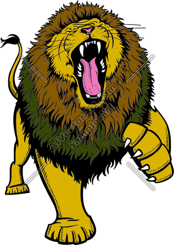 355x500 Roaring Lion Clipart Lion Roaring With Claw Up Clipart
