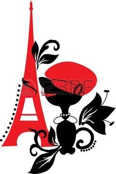 234x350 Paris Vintage Cat Silhouette In France Black And Red Vintage