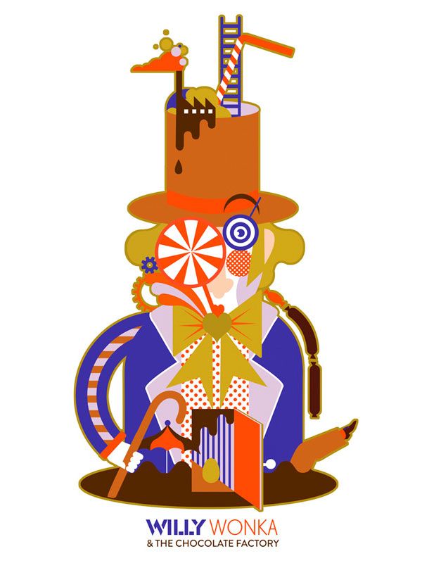 600x800 Willy Wonka Art, Design, Illustration, Typography