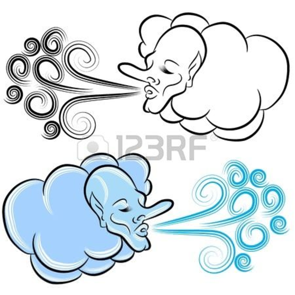 600x600 North Wind Blowing Clipart Free Images