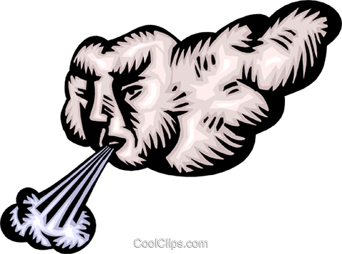 480x357 Cloud Blowing Wind Royalty Free Vector Clip Art Illustration