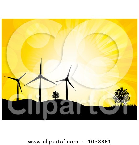 450x470 Royalty Free (Rf) Wind Power Clipart, Illustrations, Vector
