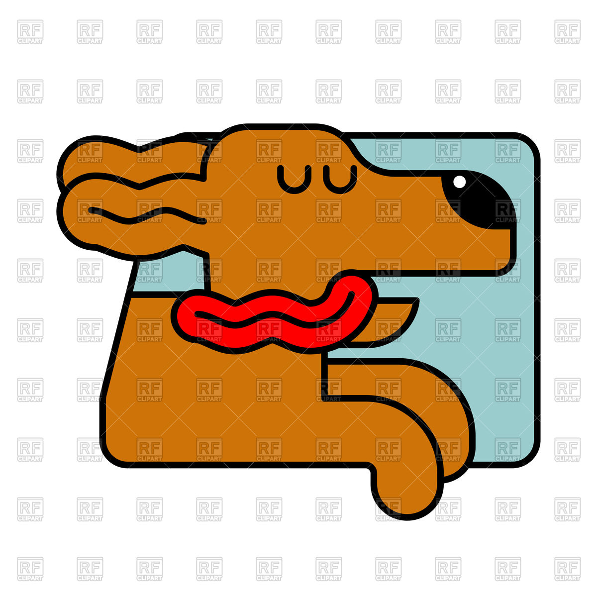 1200x1200 Dog In Car Window Royalty Free Vector Clip Art Image
