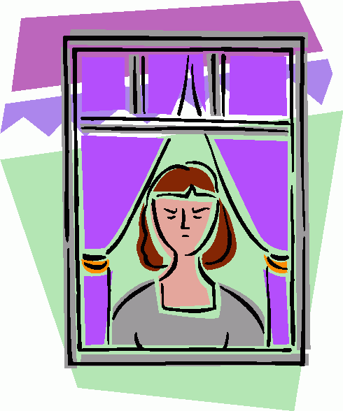 490x588 Girl Looking Out The Window Clipart