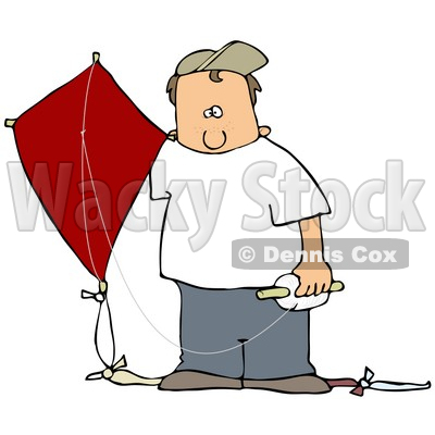 400x400 Clipart Illustration Of A White Boy In A Hat And Casual Clothes