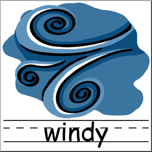 304x304 Clip Art Weather Icons Windy Color Labeled I Abcteach