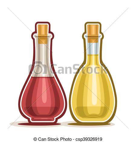 450x470 Decanter With Wine Vinegar. Vector Logo Decanter With Red
