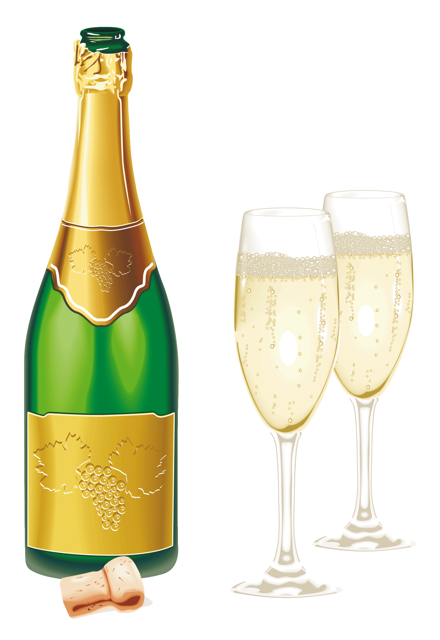 1506x2190 New Year Open Champagne With Glasses Png Picture