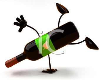 350x285 3d Break Dancing Wine Bottle