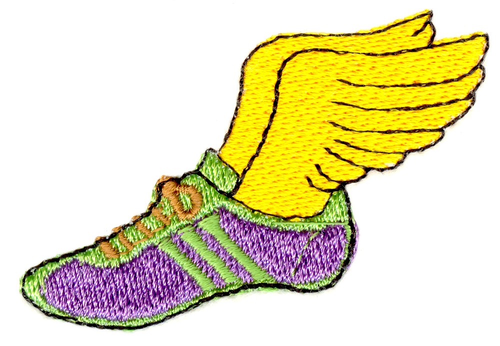 1000x693 Track Shoe With Wings Clipart 5