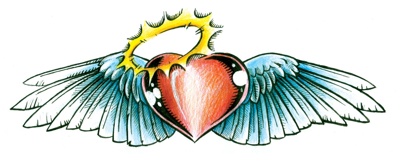 1280x495 Broken Heart Clipart Wing Clip Art
