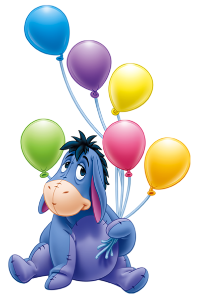 391x600 Eeyore With Balloons Png Transparent Cartoon Disney Clip