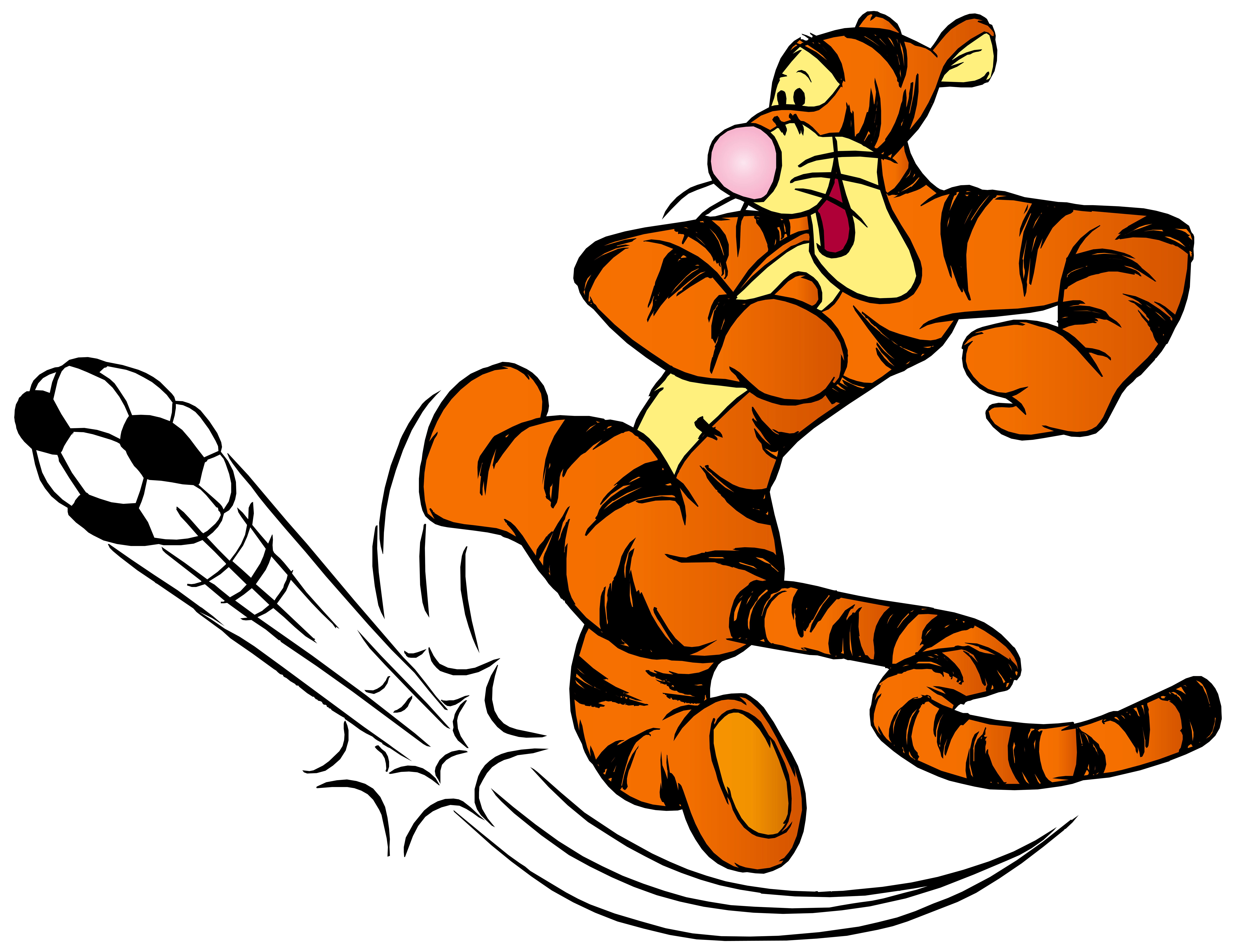 8000x6163 Tigger Footballer Png Clip Art