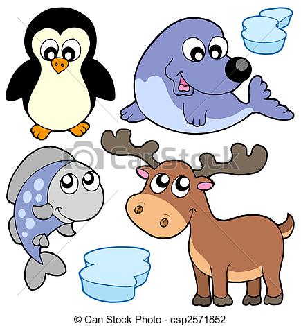 435x470 Cute Winter Illustration. Cute Winter Animals