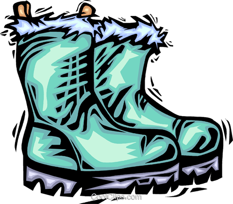 480x420 Winter Boots Royalty Free Vector Clip Art Illustration Vc064042