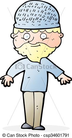 244x470 Cartoon Man In Winter Hat Eps Vectors