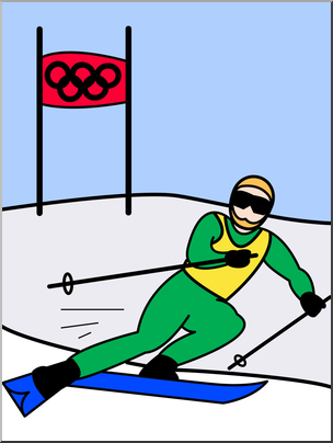 304x404 Clip Art Winter Olympics Skiing Color I Abcteach