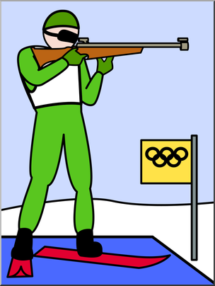 304x404 Clip Art Winter Olympics Biathlon Color I Abcteach