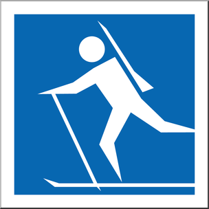 304x304 Clip Art Winter Olympics Event Icon Biathlon Color