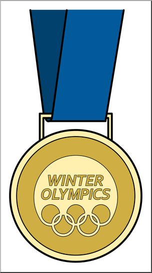304x544 Clip Art Winter Olympics Medal Gold Bampw I Abcteach